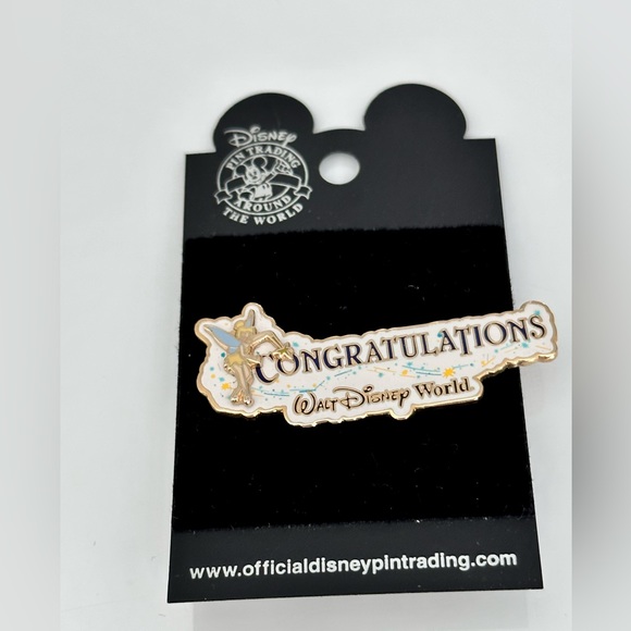 Rare Disney WDW Congratulations Tinker Bell 3D Pin - Picture 1 of 6
